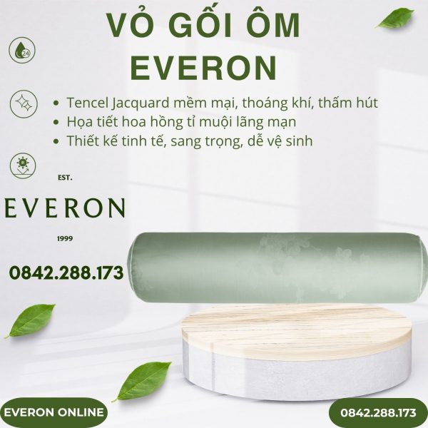 Vỏ gối ôm Everon ESTJ26009 Hồng tỉ muội