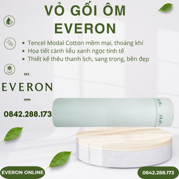 Vỏ gối ôm Everon ESTMC26001 Ngọc thanh liễu