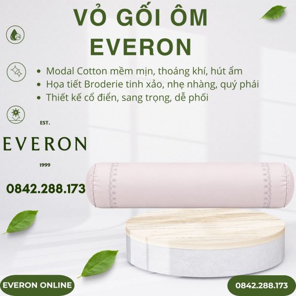 Vỏ gối ôm Everon ESTMC27003 Broderie