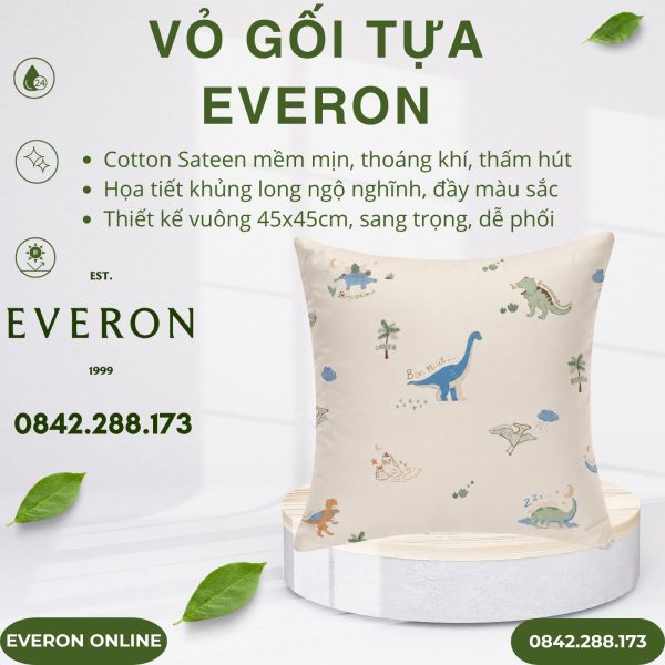 Vỏ gối tựa Everon CPC26204 Cổ Dài Ba Sừng