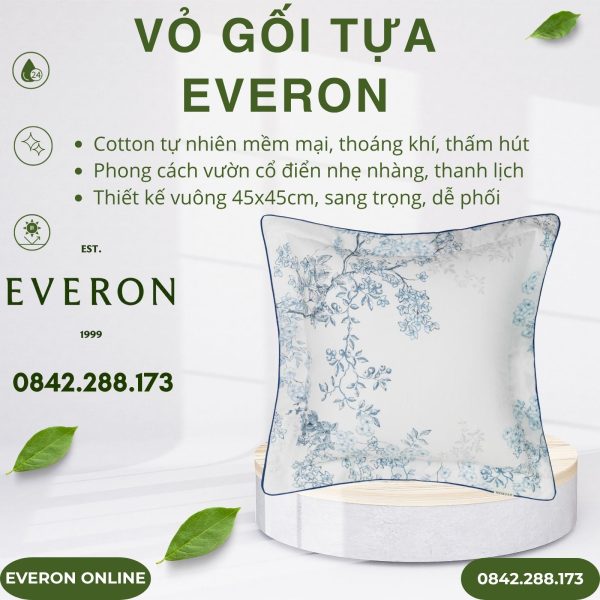 Vỏ gối tựa Everon EPC26012 Vườn Cổ Điển