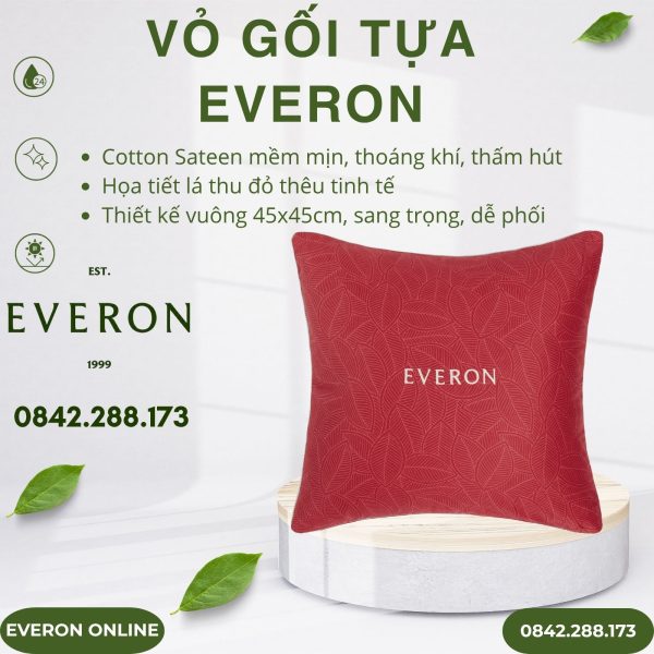 Vỏ gối tựa Everon EPC26016 Lá Thu Đỏ