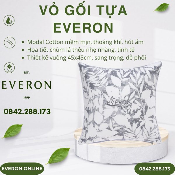 Vỏ gối tựa Everon EPM25026 Chùm Lá Tinh Tế