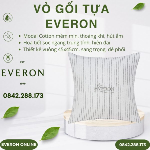 Vỏ gối tựa Everon EPM25038 Đường Sọc Ngang
