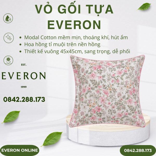 Vỏ gối tựa Everon EPM2509 Vũ Điệu Hoa