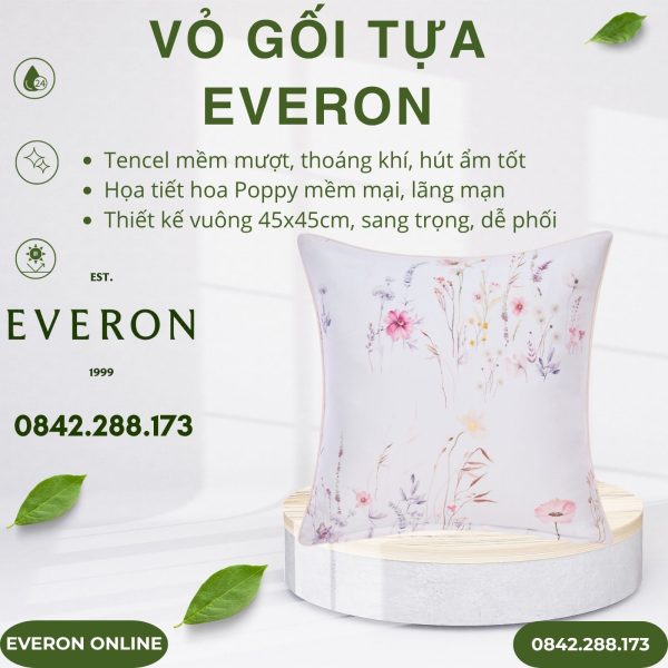 Vỏ gối tựa Everon EPT25017 Mơ Êm