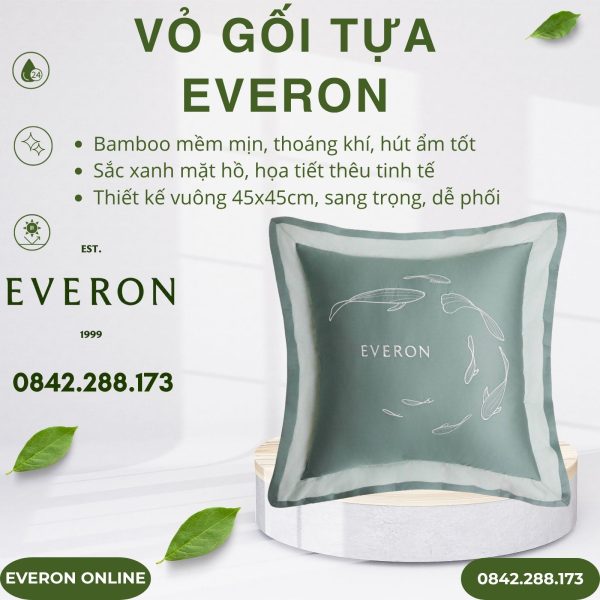 Vỏ gối tựa Everon ESB26005 Mặt Hồ Xanh
