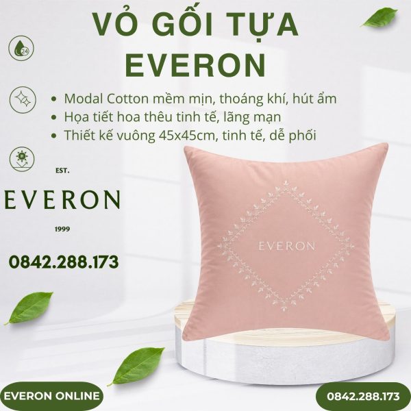 Vỏ gối tựa Everon ESMOC27008 Blush 45x45cm