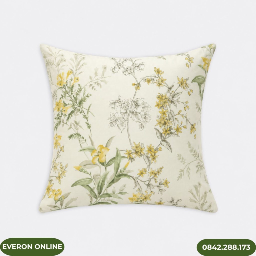Vỏ gối tựa Modal Cotton Everon Lilies